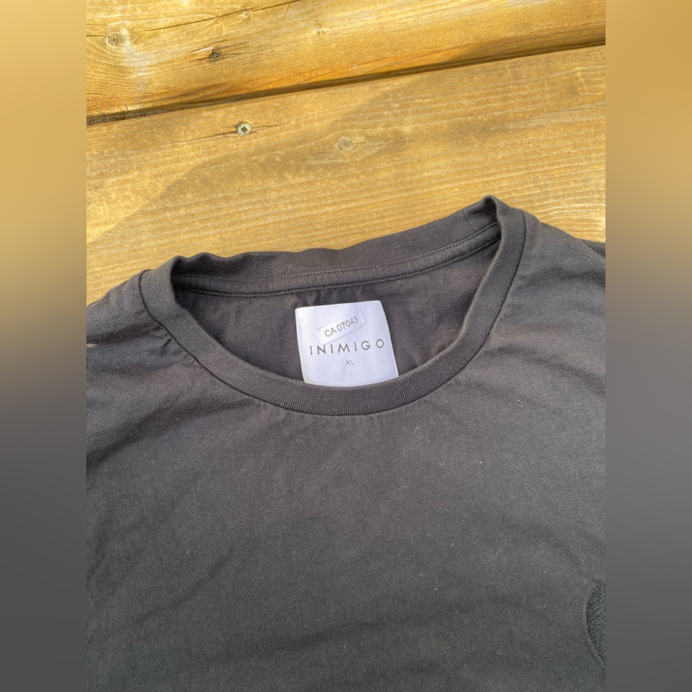INIMIGO Organic Cotton Shirt Women’s T-Shirt Size XL Black. - Picture 4 of 9